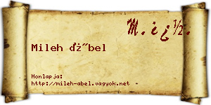 Mileh Ábel névjegykártya
